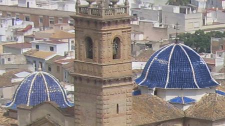 Blue tiled domes