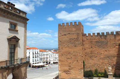 Caceres - alcazar and plaza mayor